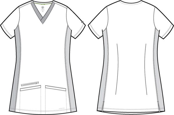 Healing Hands HH Works Scrub Top 2530 Mariah EGGPL - Image 6