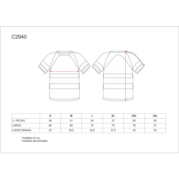 WorkTeam Camiseta C2940 Rojo/Negro - Image 3