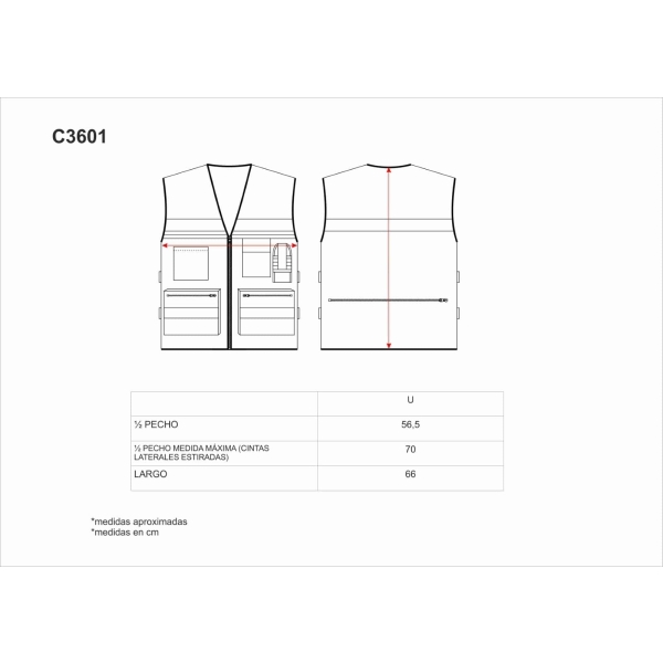 Workteam Chaleco C3601 Negro - Image 3