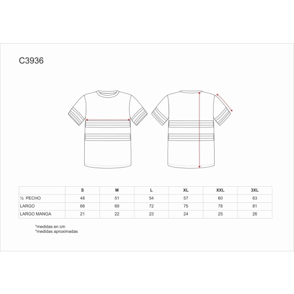 WorkTeam Camiseta C3936 Azul Marino/Naranja A.V. - Image 3