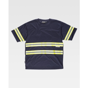 WorkTeam Camiseta C3936 Azul Marino/Amarillo A.V