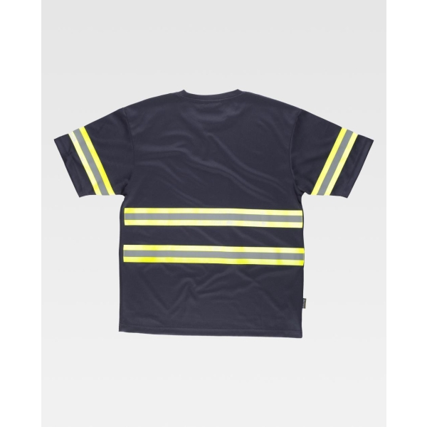 WorkTeam Camiseta C3936 Azul Marino/Amarillo A.V - Image 2