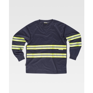 WorkTeam Camiseta Manga Larga C3937 Marino/Amarillo A.V