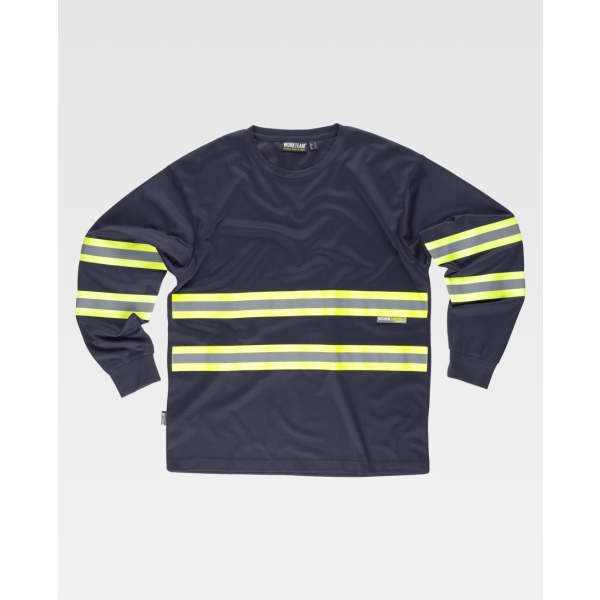 WorkTeam Camiseta Manga Larga C3937 Marino/Amarillo A.V