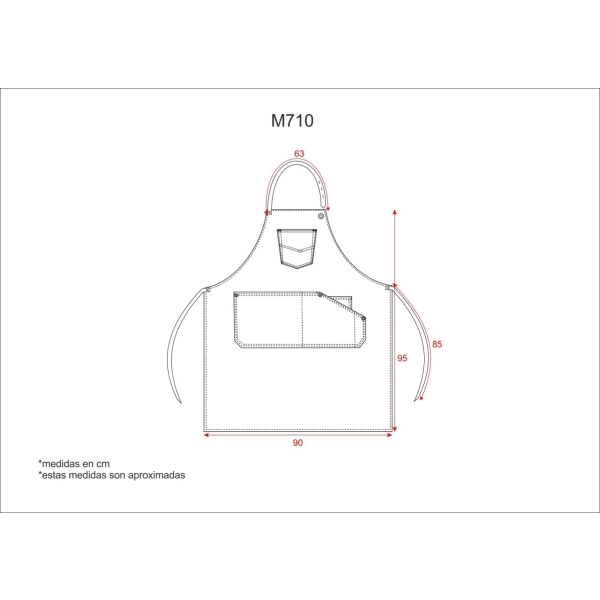 WorkTeam Delantal M710 Vaquero - Image 2