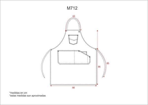 WorkTeam Delantal M712 Beige - Image 2