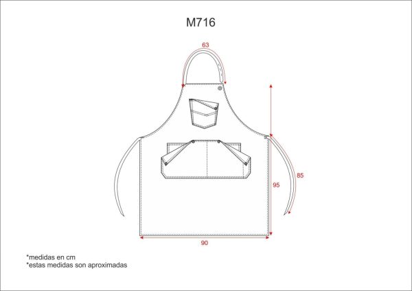WorkTeam Delantal M716 Vaquero/Beige - Image 2