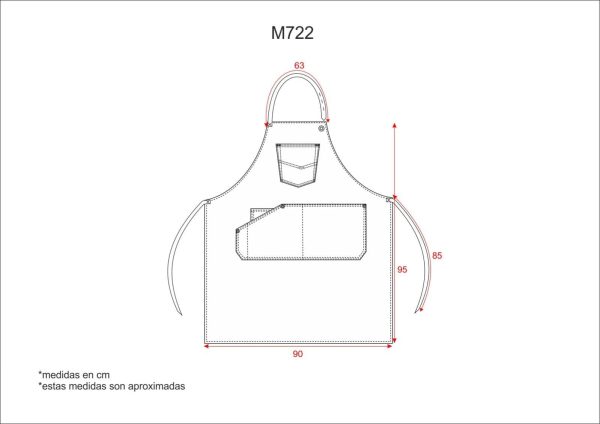 WorkTeam Delantal M722 Negro - Image 2