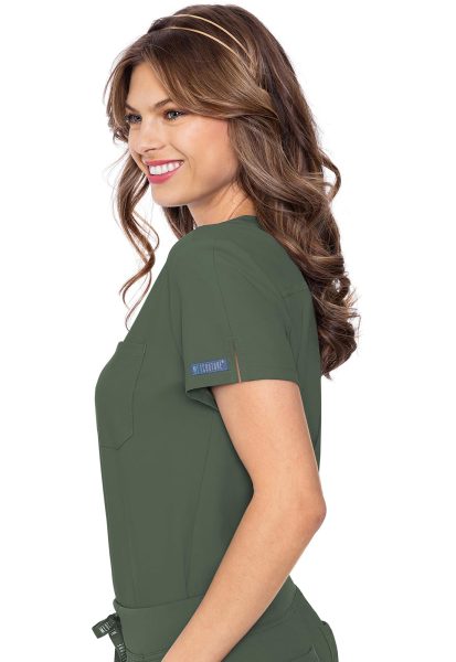 Medcouture MC Insight Scrub Top MC2432 Oliva - Image 4