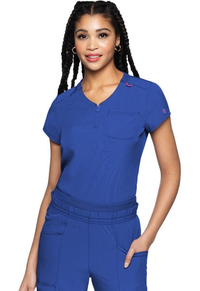 Medcouture MC AMP Scrub Top MC705 Azul Rey - Image 2