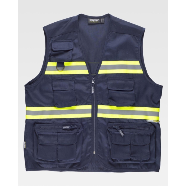 WorkTeam Chaleco S3136 Marino/Amarillo A.V.