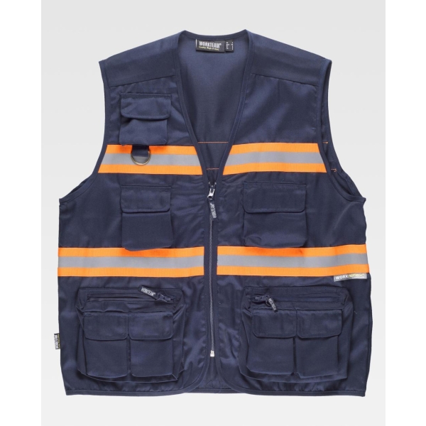 WorkTeam Chaleco S3136 Marino/Naranja