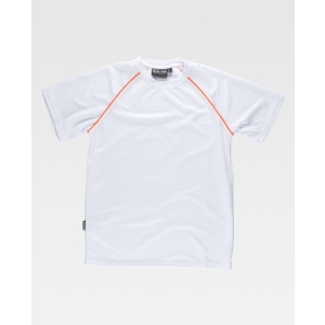 WorkTeam Camiseta S6640 Blanco/Naranja A.V