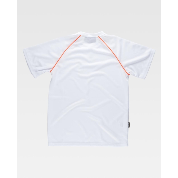 WorkTeam Camiseta S6640 Blanco/Naranja A.V - Image 2