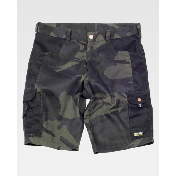WorkTeam Bermuda S8516 Camuflaje Gris/Negro