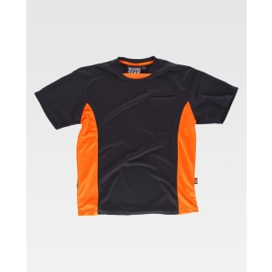 WorkTeam Camiseta WF1616 Negro/Naranja A.V