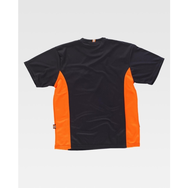 WorkTeam Camiseta WF1616 Negro/Naranja A.V - Image 2