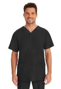 Healing Hands HH Works  Scrub Top 2590 Mathew Negro