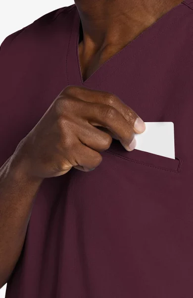 Cherokee Atmos Scrub Top CK719A Vino - Image 4