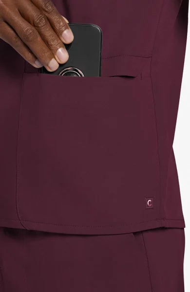 Cherokee Atmos Scrub Top CK719A Vino - Image 5