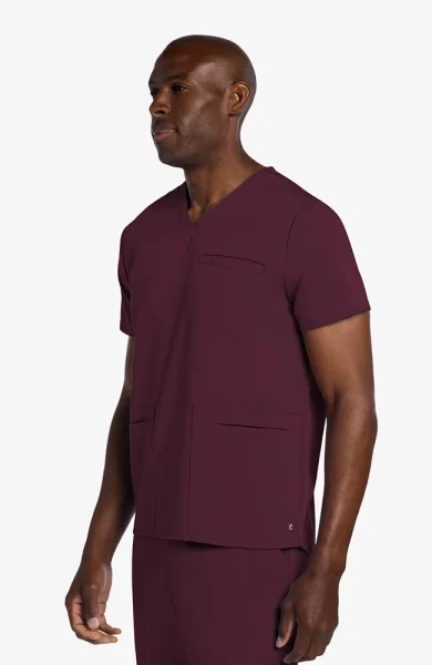 Cherokee Atmos Scrub Top CK719A Vino - Image 3
